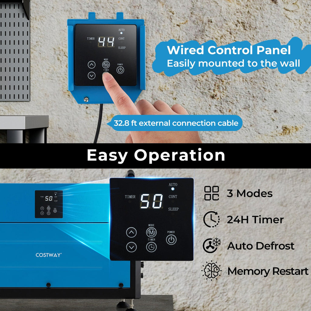 Costway 192 Pint Crawl Space Dehumidifier 3 Modes 24H Timer 369128574 New