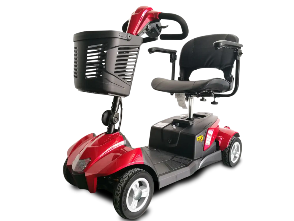 EV Rider CityCruzer 4 Wheel Electric Travel Scooter 12Ah SLA Red Open Box