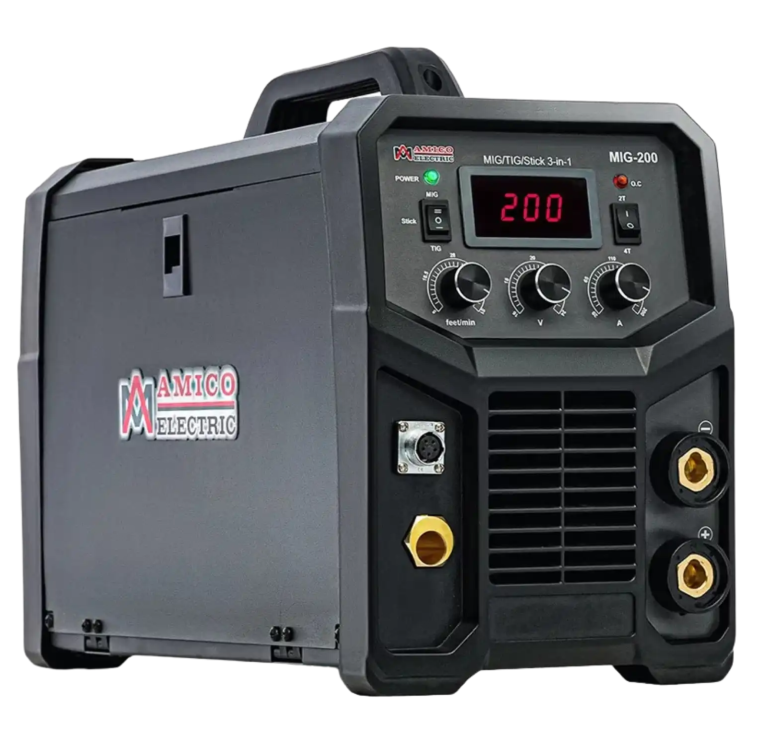 Amico Electric MIG-200 115/230V Dual Voltage 200 Amp MIG/MAG/Flux-cored/Lift-TIG/Stick Arc DC Inverter Welder New