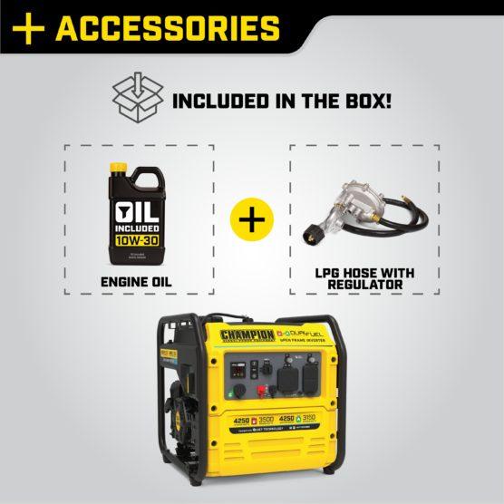 Champion 200977 3500W/4250W Generator Dual Fuel Inverter Open Frame New