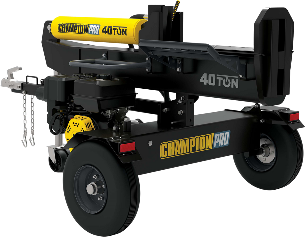 Champion 201091 Pro 40-Ton Log Splitter Horizontal/Vertical Full Beam Gas With Auto Return New