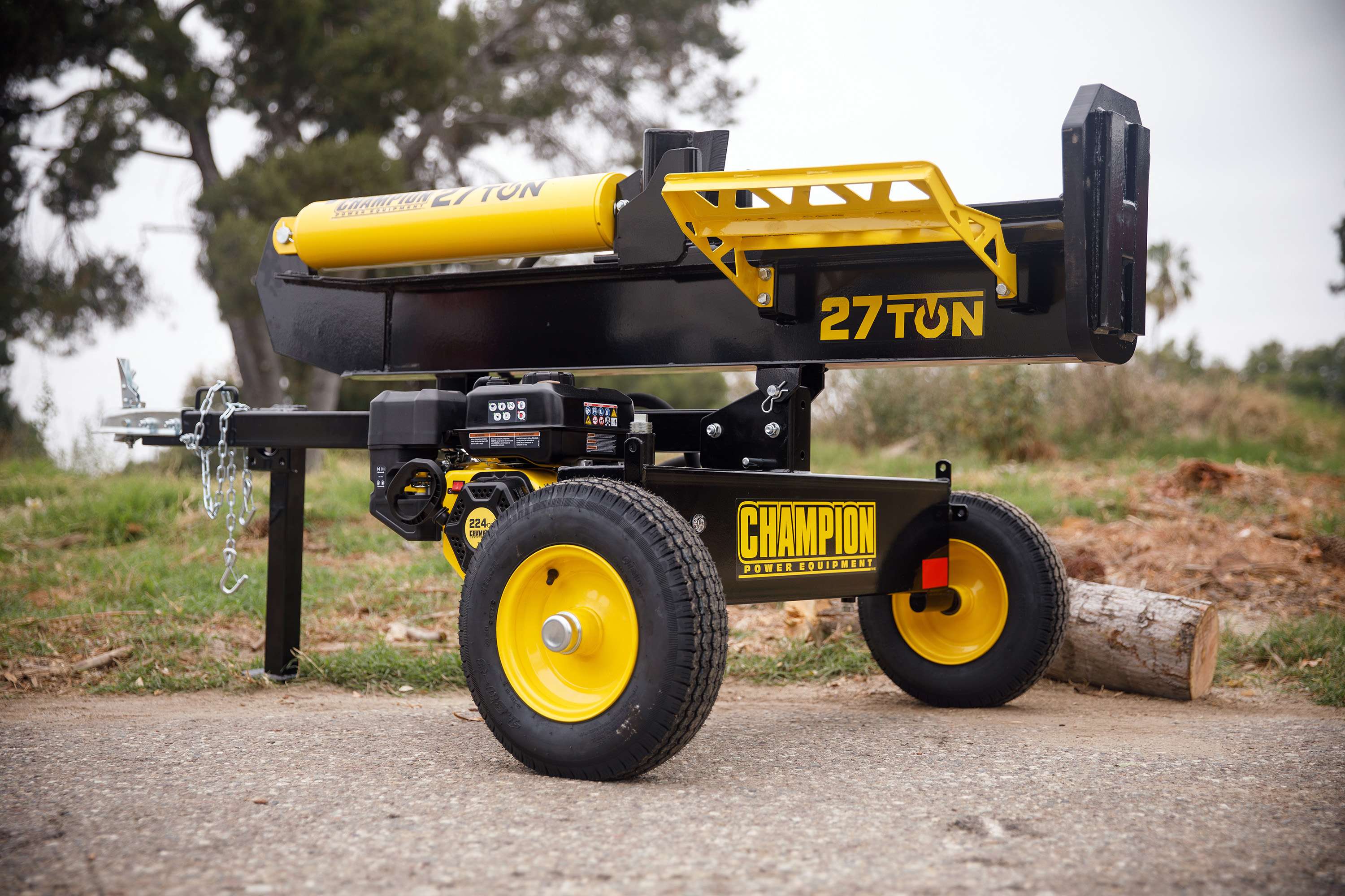 Champion 201312 27-Ton Log Splitter Horizontal/Vertical Full Beam Gas with Auto Return New