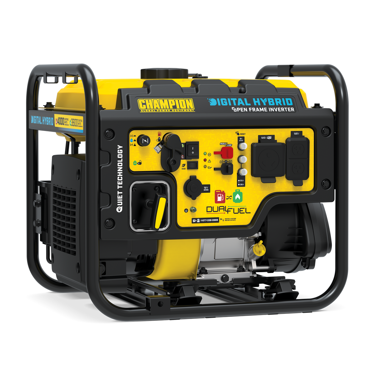Champion 100574 3500W/4000W Open Frame Dual Fuel Inverter Generator New