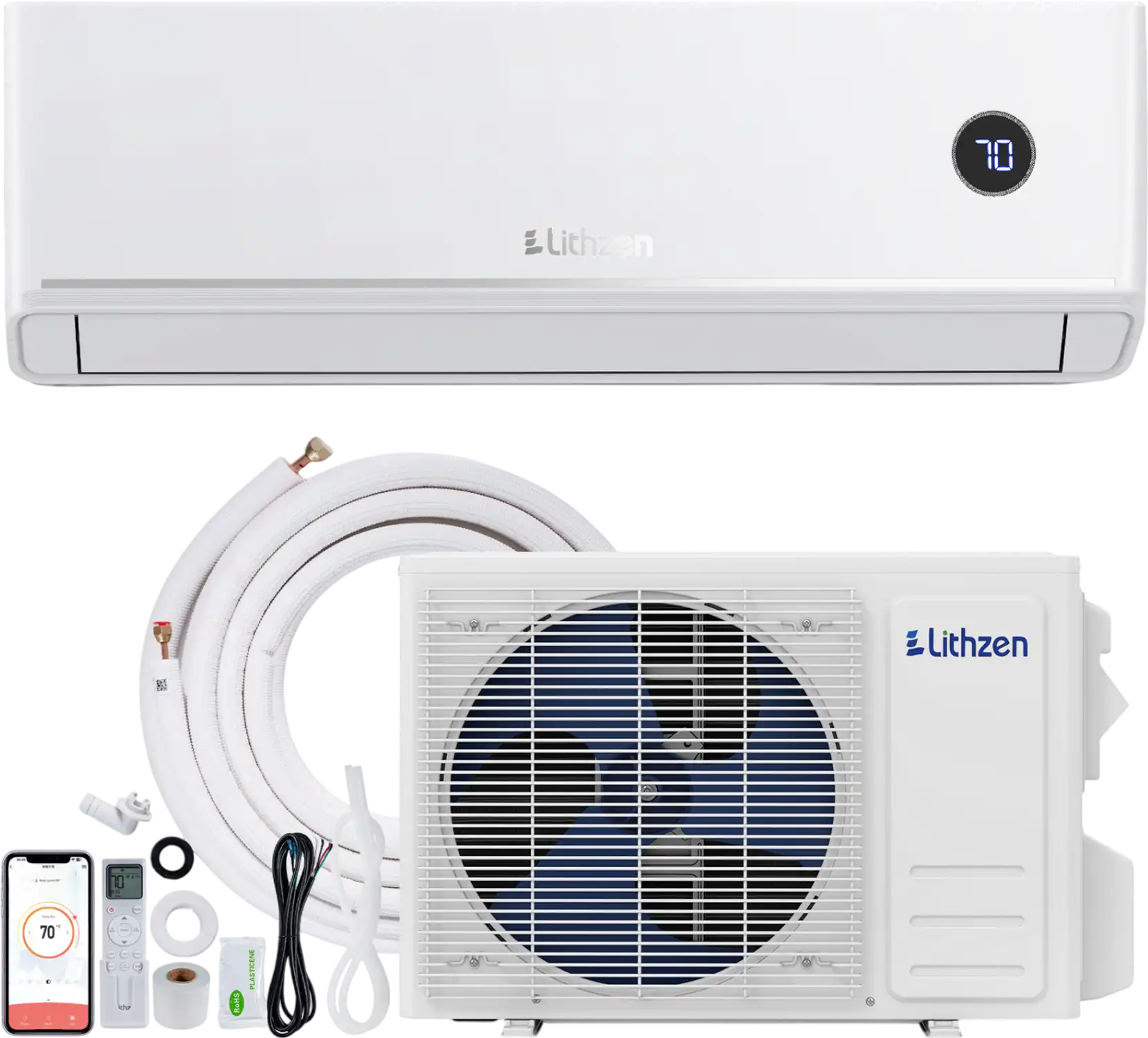 Costway 24000 BTU 18.1 SEER2 208/230V Mini Split Air Conditioner Alexa 30793763 New