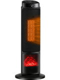 Costway 24" 1500W PTC Ceramic Tower Space Heater w/ 7-Color Flame 62805591 New