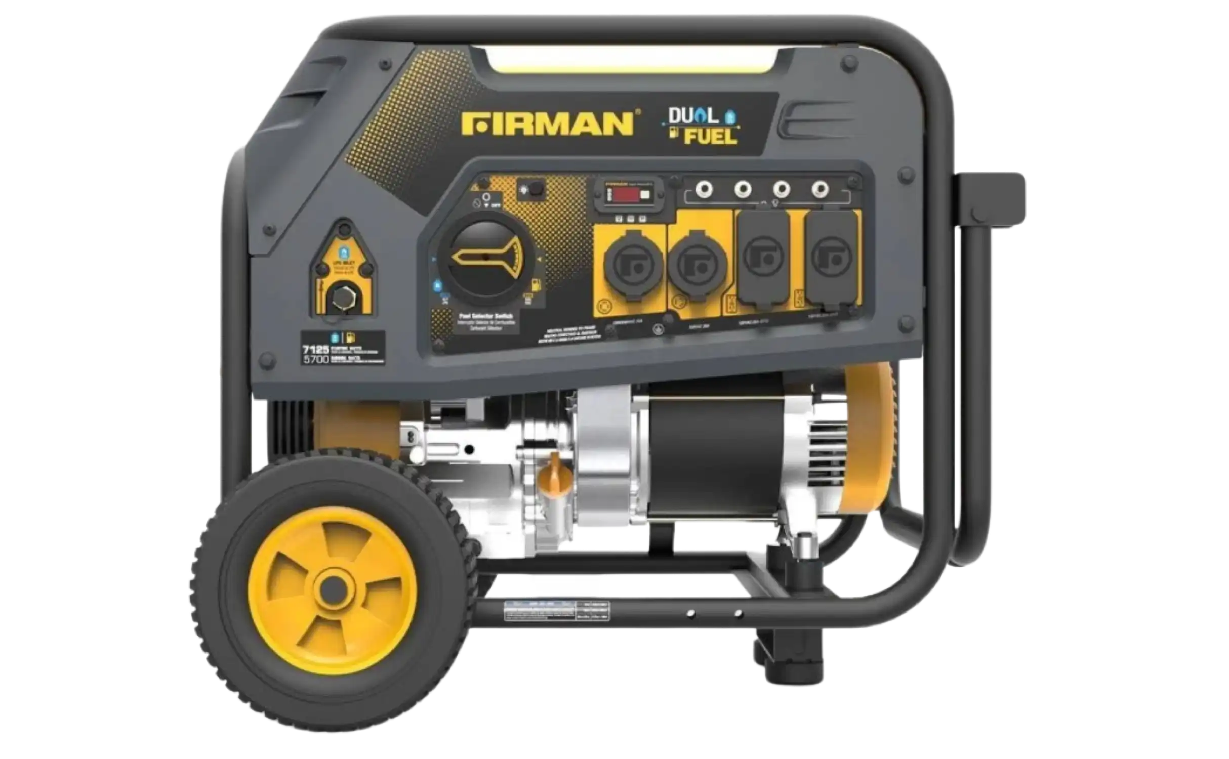 Firman H05752 5700W/7125W 30 Amp Recoil Start Dual Fuel Portable Generator New