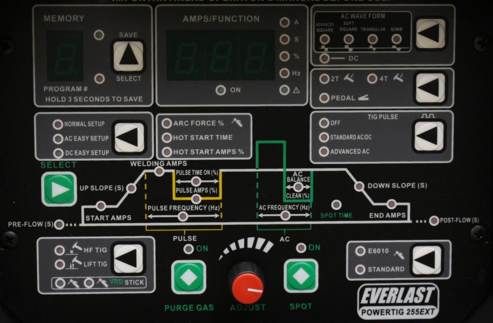 Everlast PowerTIG 255EXT Welder TIG/Stick Digital Inverter AC DC 150 Amp 120/240V New