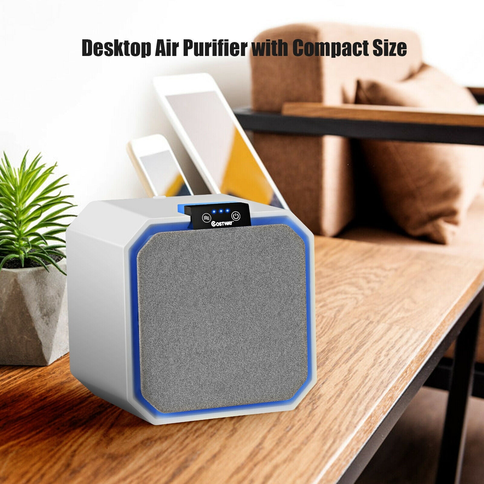 Costway Desktop HEPA Air Purifier Home Air Cleaner 93850264 New