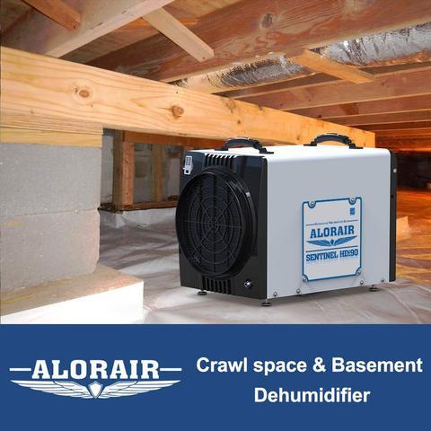 AlorAir Duct-able Version-HDi90 Sentinel Basement/Crawlspace Dehumidifier 90 Pints with Condensate Pump Automatic Defrosting New