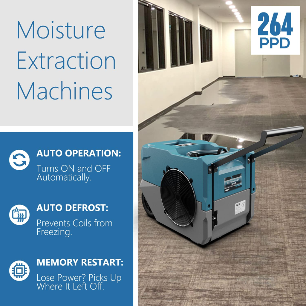AlorAir LGR 1250 Industrial Commercial Dehumidifier for Water Damage Restoration 125 Pints with Condensate Pump New