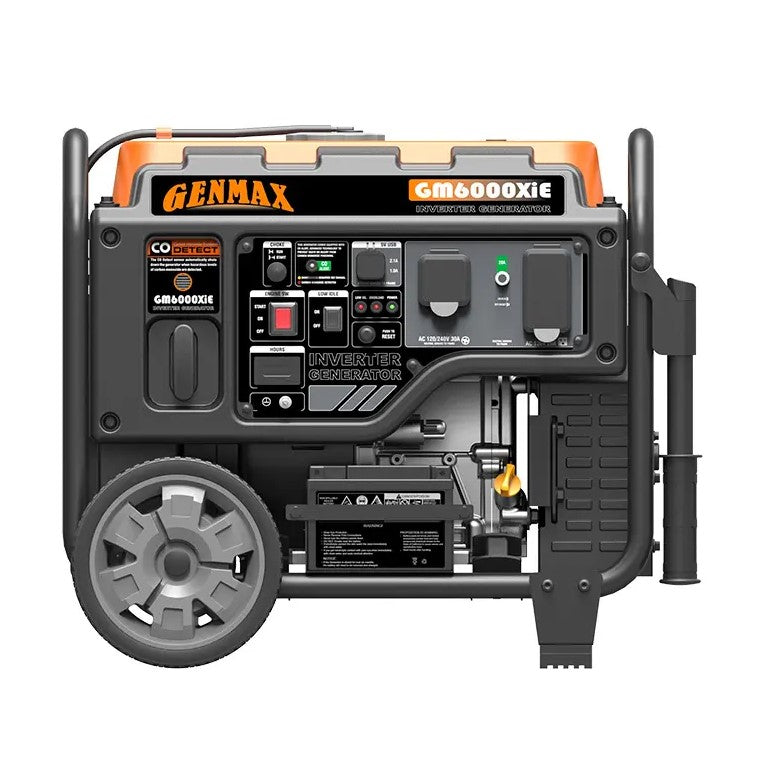 GENMAX GM6000XIE 30 Amp 5250W/6000W Electric Start Gas Inverter Generator with CO Detect New