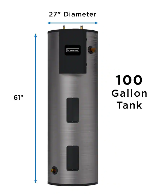Ariston ARIEC100C3W165 100 Gallon 16,500 Watt Electric Water Heater New