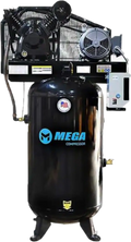 Mega Compressor MP-7580VM3 Air Compressor with Mag Starter 3 Phase 80 Gallon 7.5 HP 175 PSI 208/230V Electric Start New