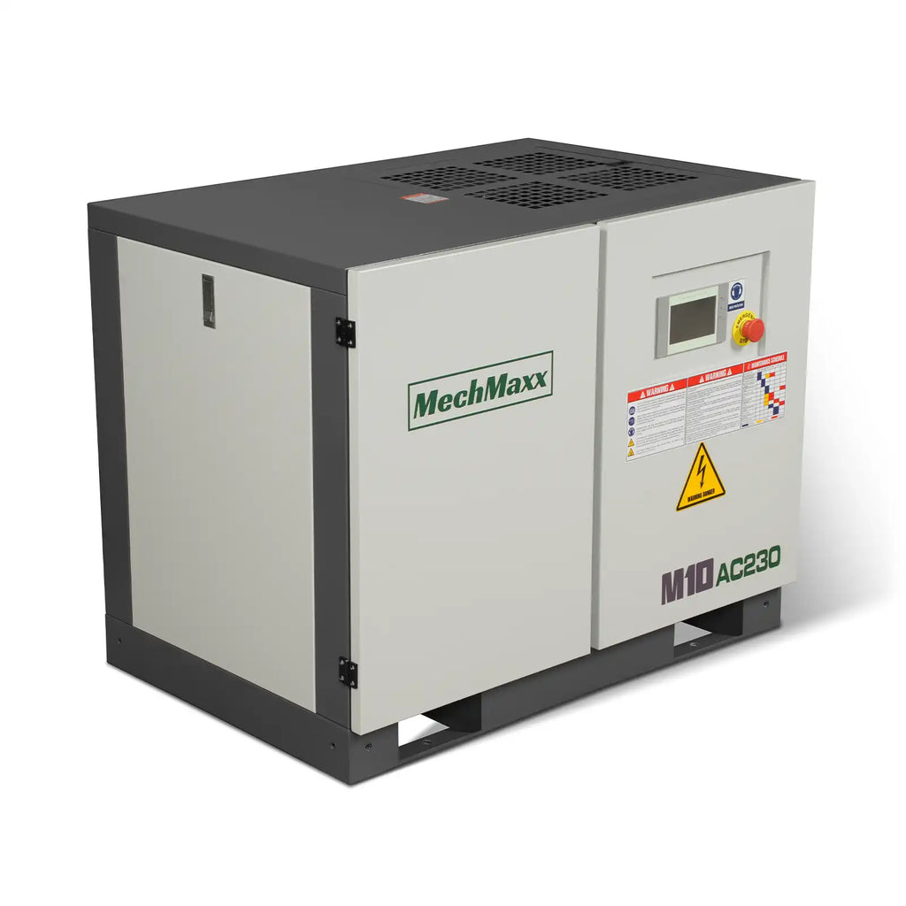MechMaxx M10AC230 Air Compressor 10HP Rotary Screw 32 CFM 116 PSI 230V 3-Phase Industrial-Grade New