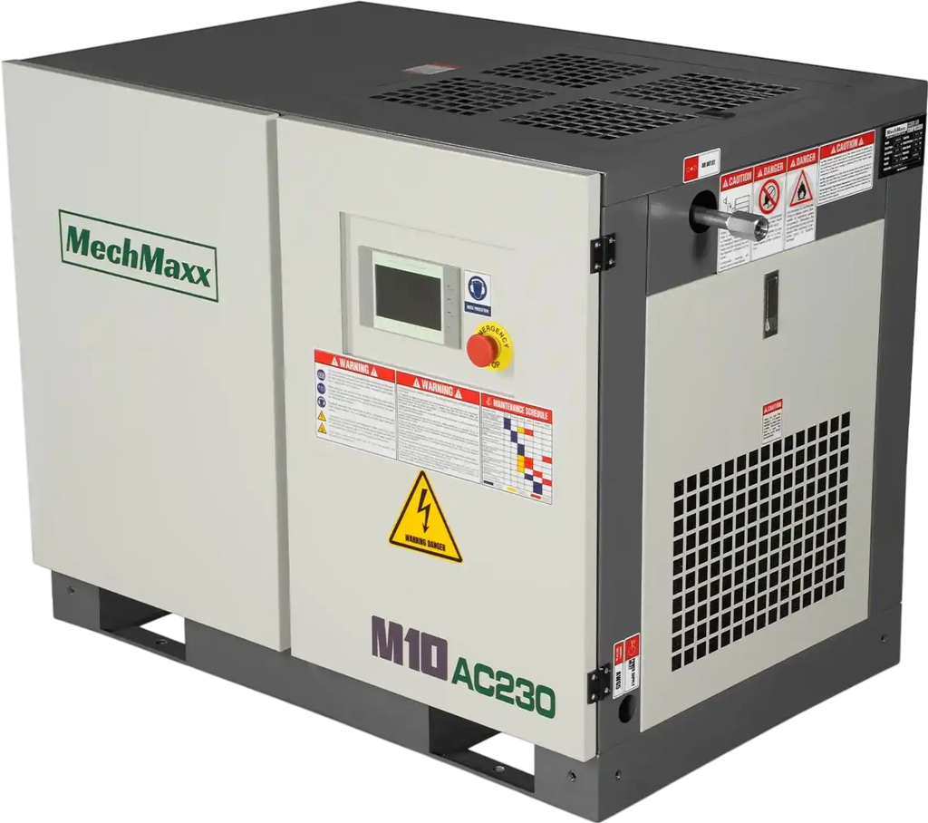 MechMaxx M10AC230 Air Compressor 10HP Rotary Screw 32 CFM 116 PSI 230V 3-Phase Industrial-Grade New