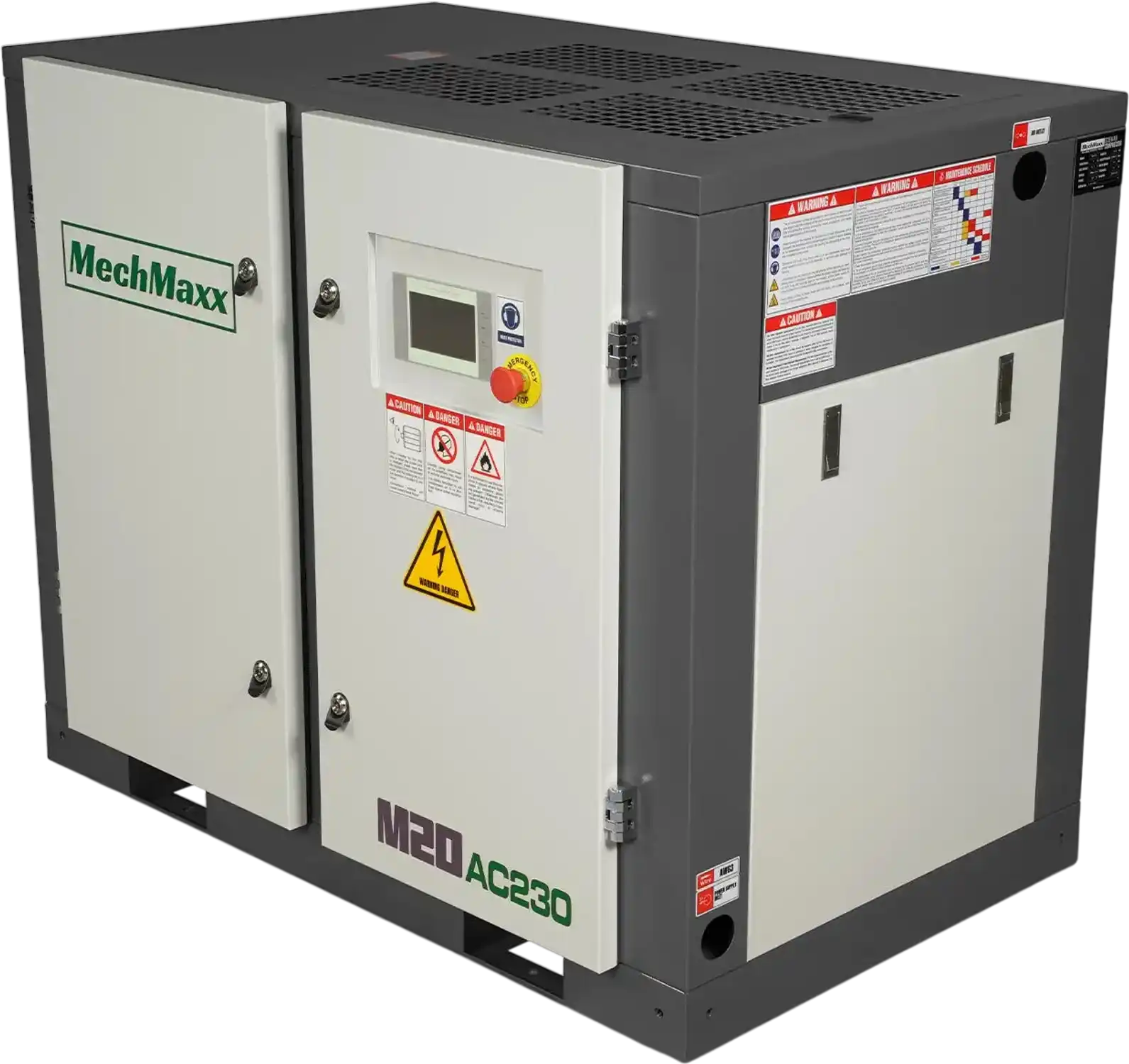 MechMaxx M20AC230 Air Compressor 20HP Rotary Screw 78 CFM 116 PSI 230V 3-Phase Industrial-Grade New
