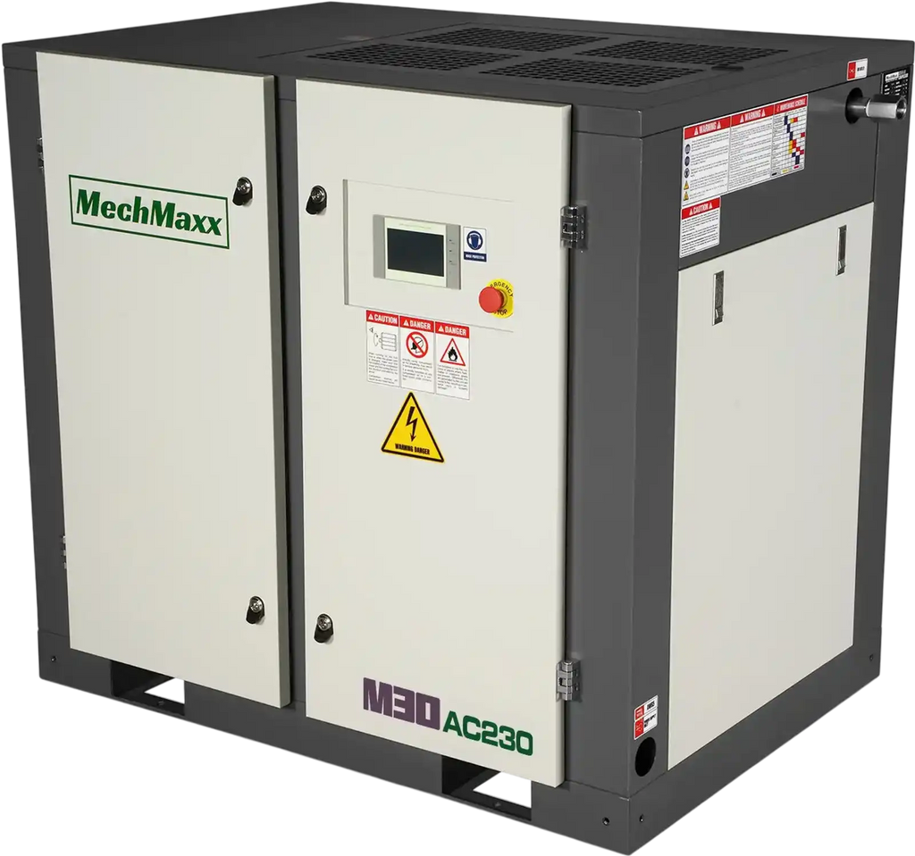 MechMaxx M30AC230 Air Compressor 30HP Rotary Screw 106 CFM 116 PSI 230V 3-Phase Industrial-Grade New