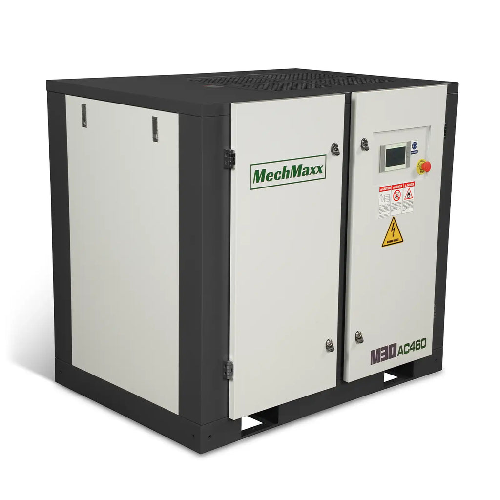 MechMaxx M30AC460 Air Compressor 30HP Rotary Screw 106 CFM 116 PSI 460V 3-Phase Industrial-Grade New