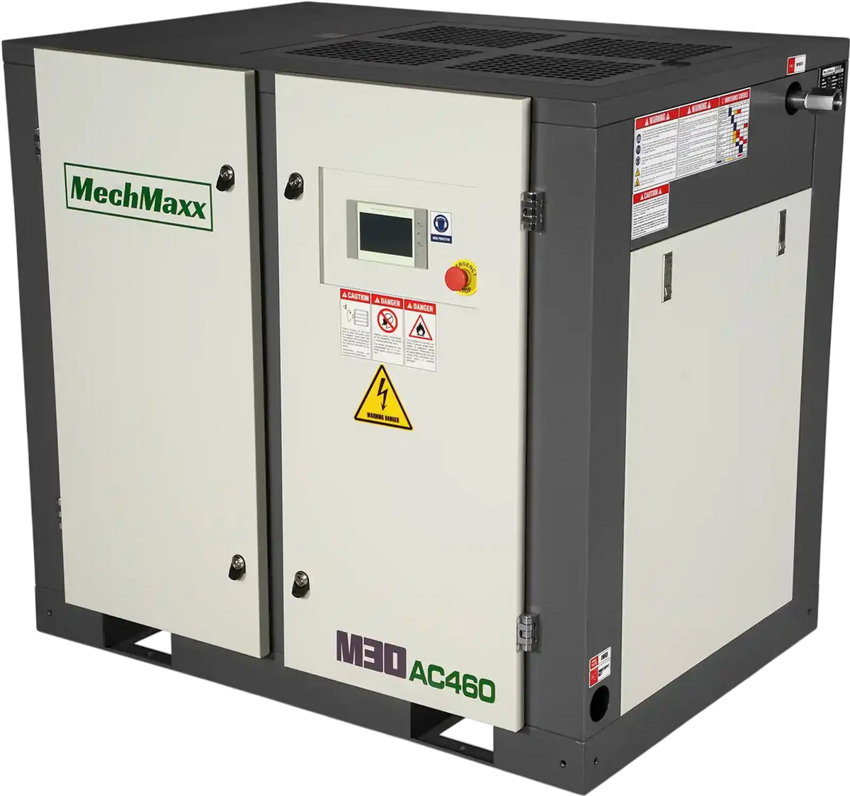 MechMaxx M30AC460 Air Compressor 30HP Rotary Screw 106 CFM 116 PSI 460V 3-Phase Industrial-Grade New