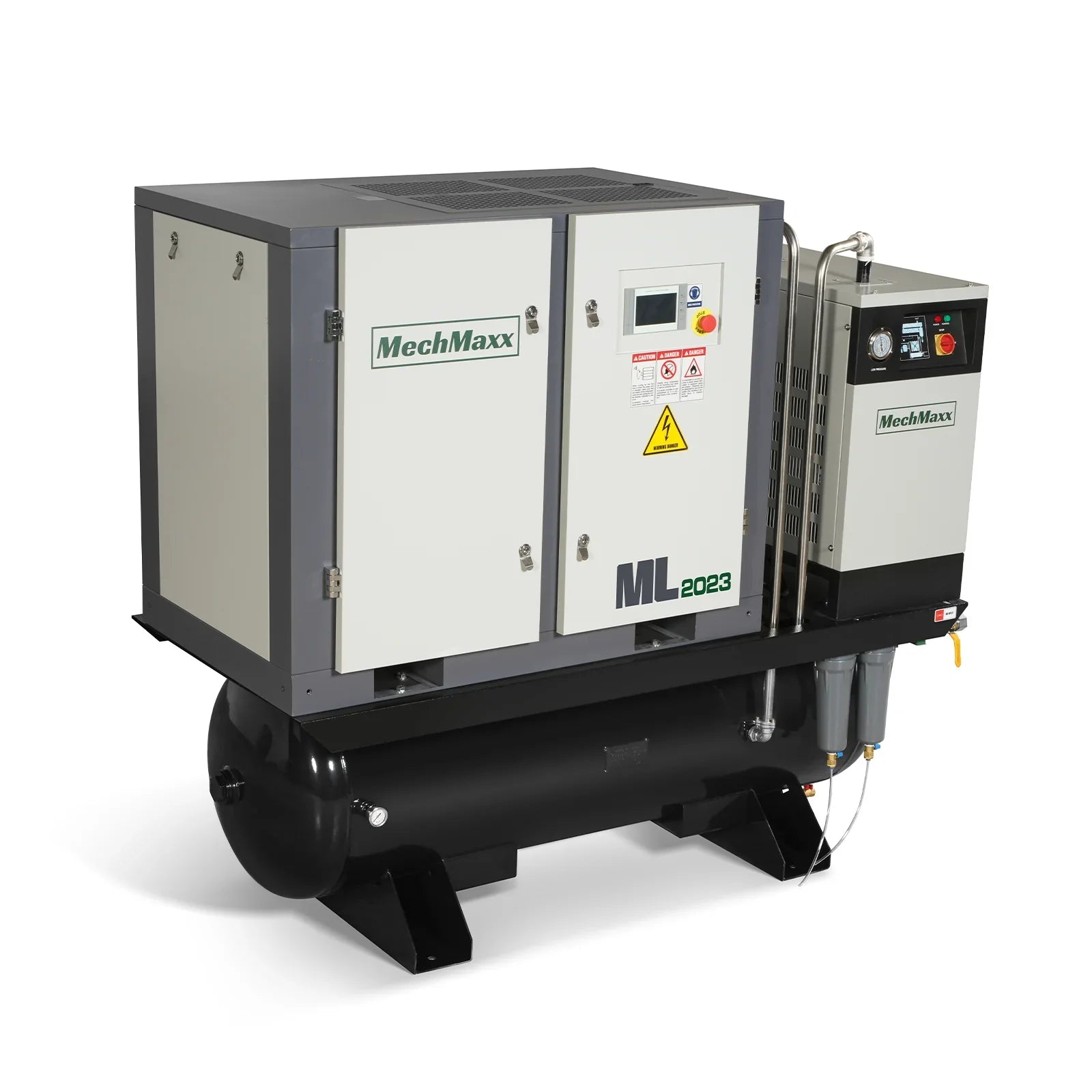 MechMaxx ML20 Air Compressor 20HP Combined Rotary Screw with Dryer 105-Gal ASME Tank 78 CFM 116 PSI 230V 3-Phase Industrial Grade New