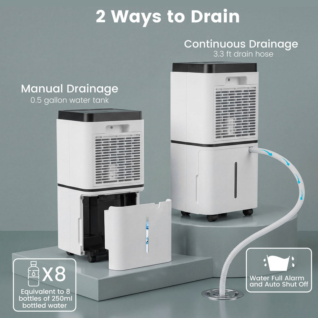 Costway 30 Pint 1500 Sq. Ft. Dehumidifier Medium to Large Room w/ Indicator 71983024 New