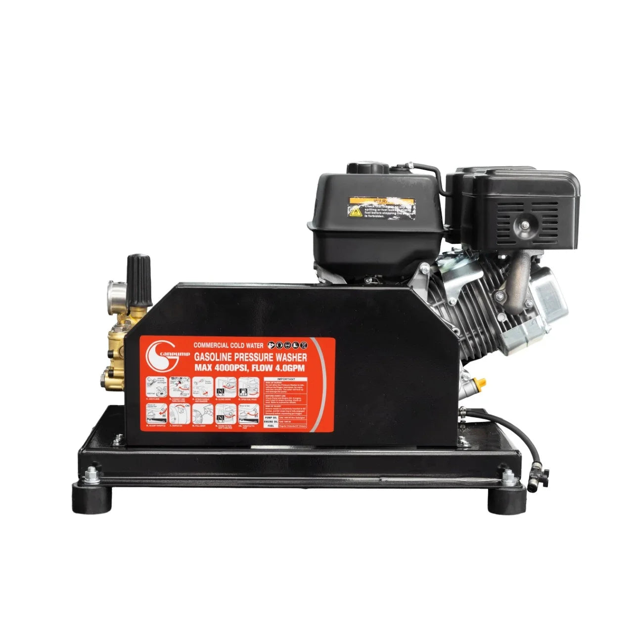 Canpump Belt-Drive Pressure Washer 4000 PSI 4 GPM 15 HP Gas Engine New