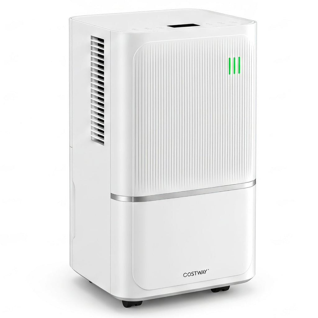 Costway 32 Pint Dehumidifier w/ Drain Hose Intelligent Control 2500 Sq Ft 54913037 New