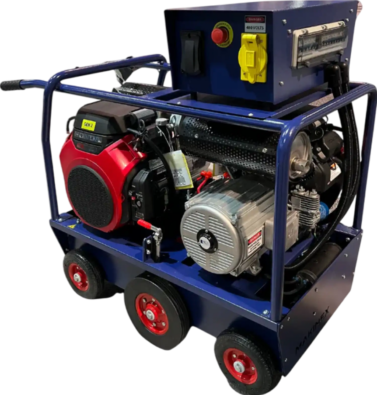Makinex 25000W/30000W Generator 480V Dual Phase Gas Honda GX690 Engine Electric Start New