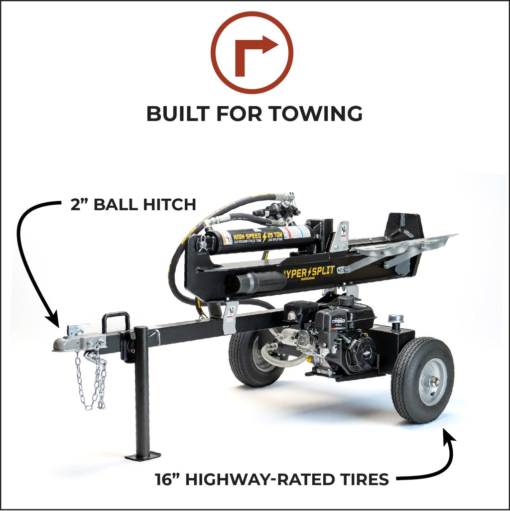 Hyper Split 33-209 Log Splitter 25 Ton Vertical/Horizontal 6.5 HP Briggs & Stratton XR950 Engine New