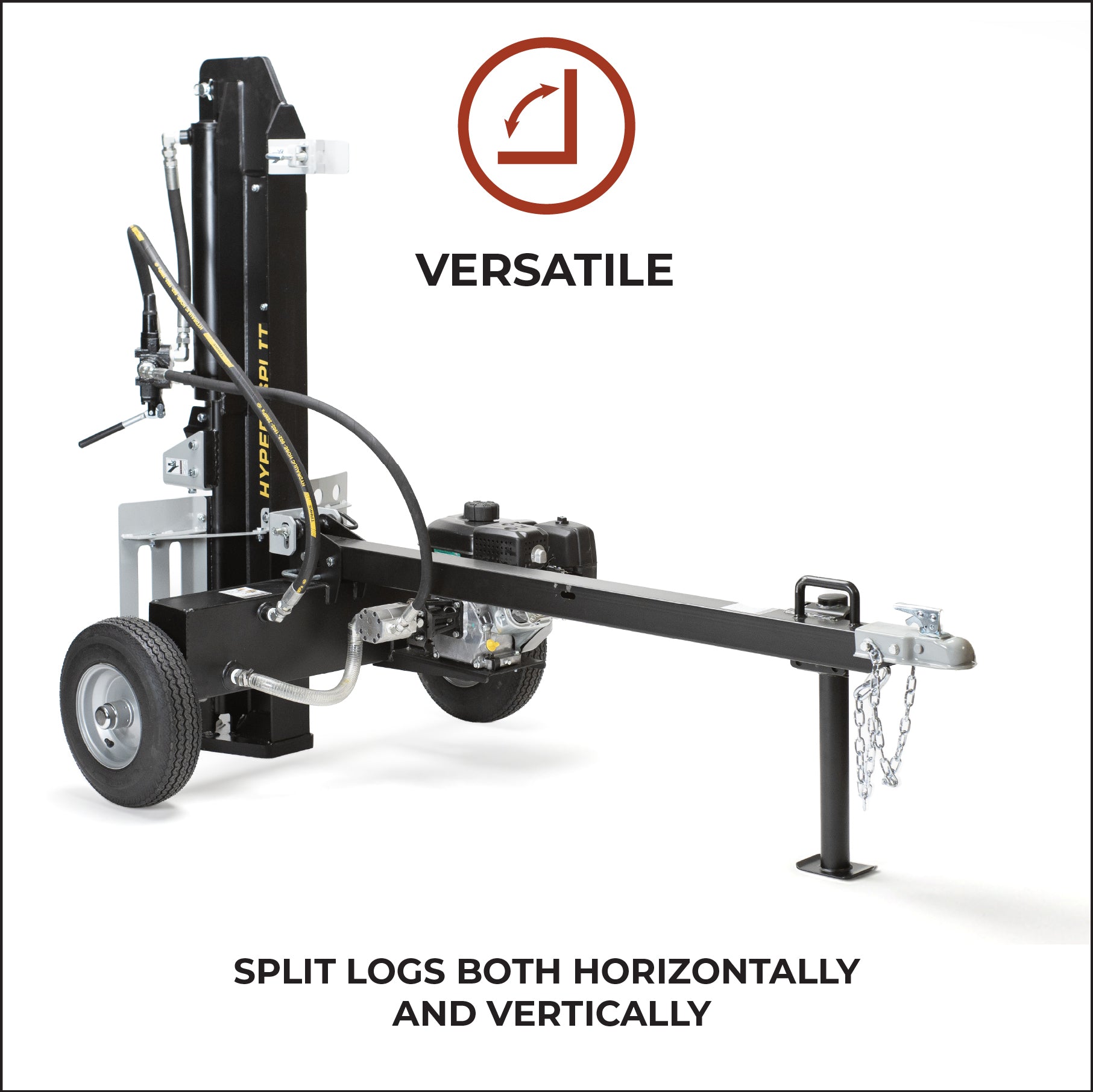 Hyper Split 33-209 Log Splitter 25 Ton Vertical/Horizontal 6.5 HP Briggs & Stratton XR950 Engine New