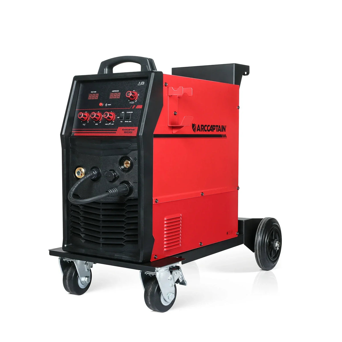 Arccaptain MIG300 5-in-1 Industrial Welder with Integrated Trolley 250 Amp 240V New