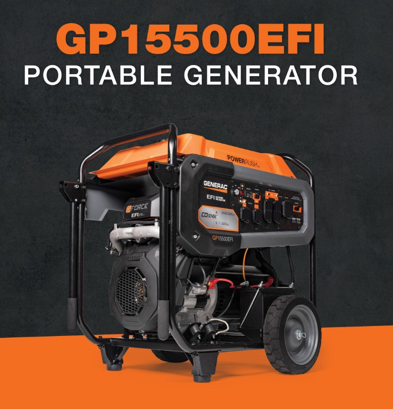 Generac GP15500EFI 15500W/19300W Generator Gas 50A COSense Electric Start 7705 New