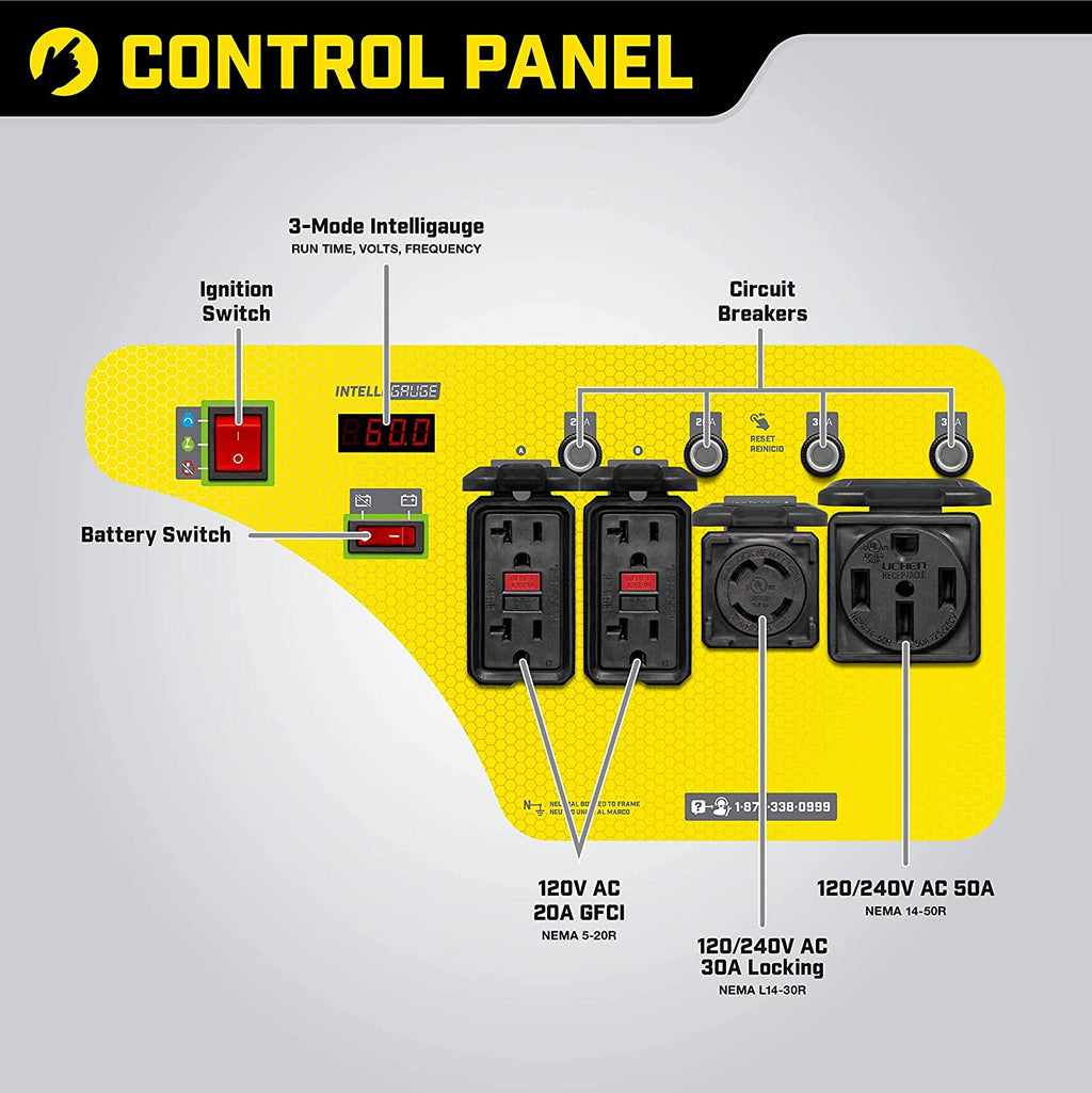 Champion 201004 7500W/9375W Generator 50 Amp Gas Remote Start Manufacturer RFB