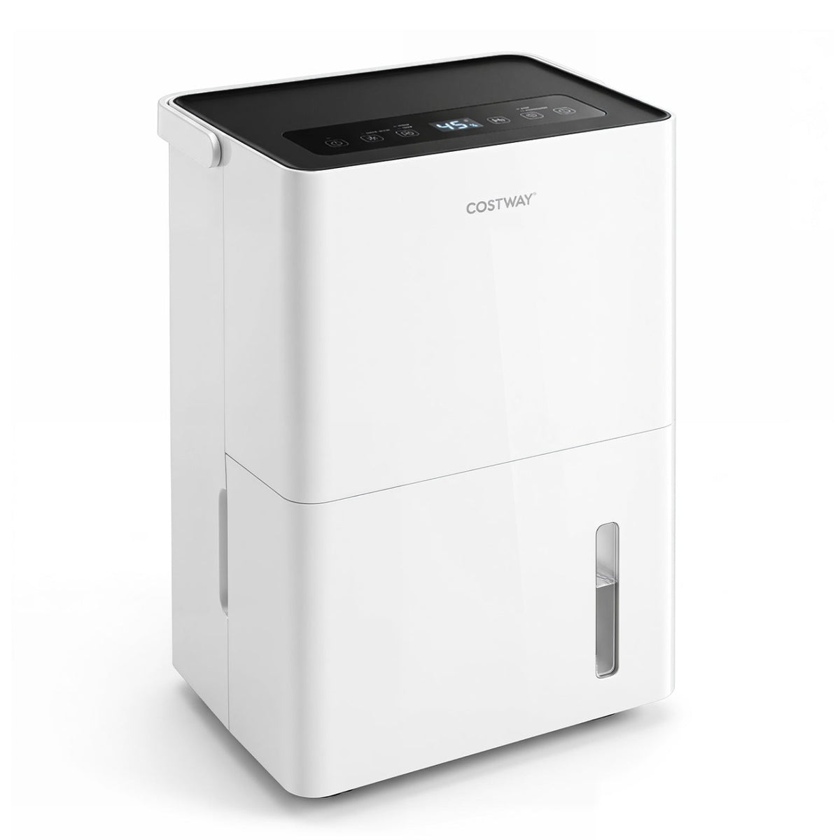 Costway 80 Pint 4000 Sq.Ft Compressor Dehumidifier w/ Drain Hose Smart Humidity Control Child Lock 84095466 New