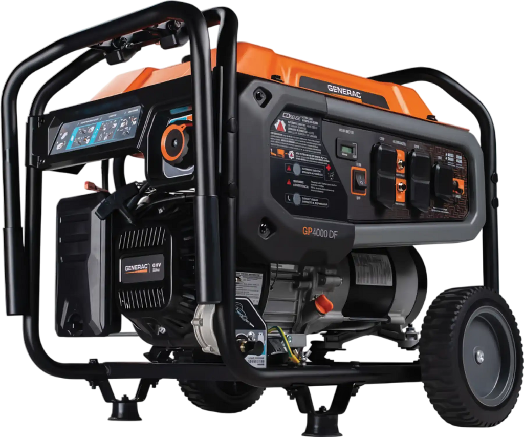 Generac GP4000 DF 4000W/4500W Generator Gas Propane Recoil Start with CO Sense 8155 RFB