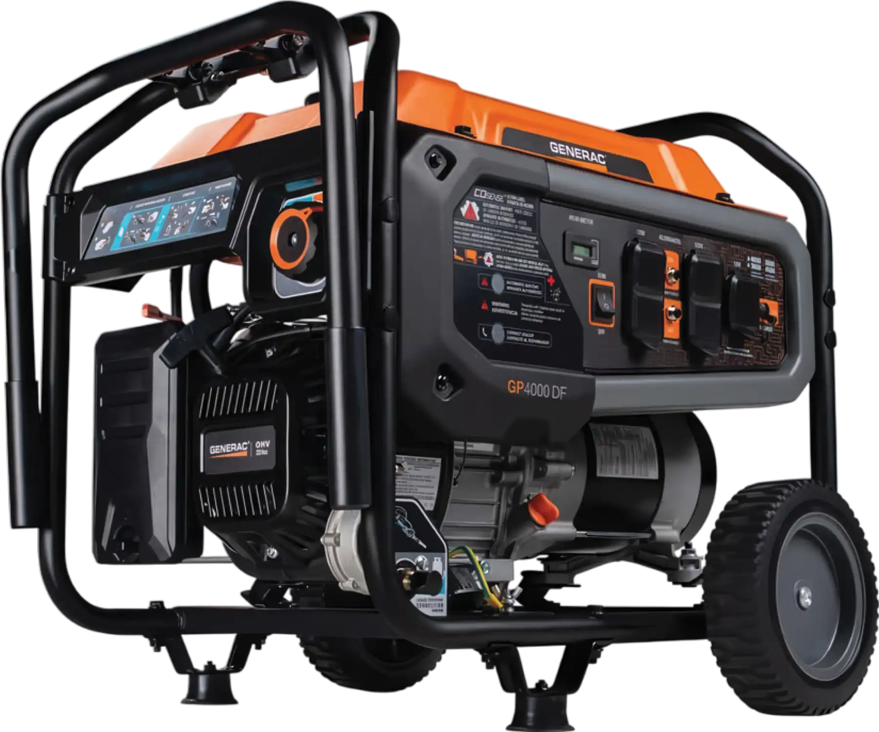 Generac GP4000 DF 4000W/4500W Generator Gas Propane Recoil Start with CO Sense 8155 RFB