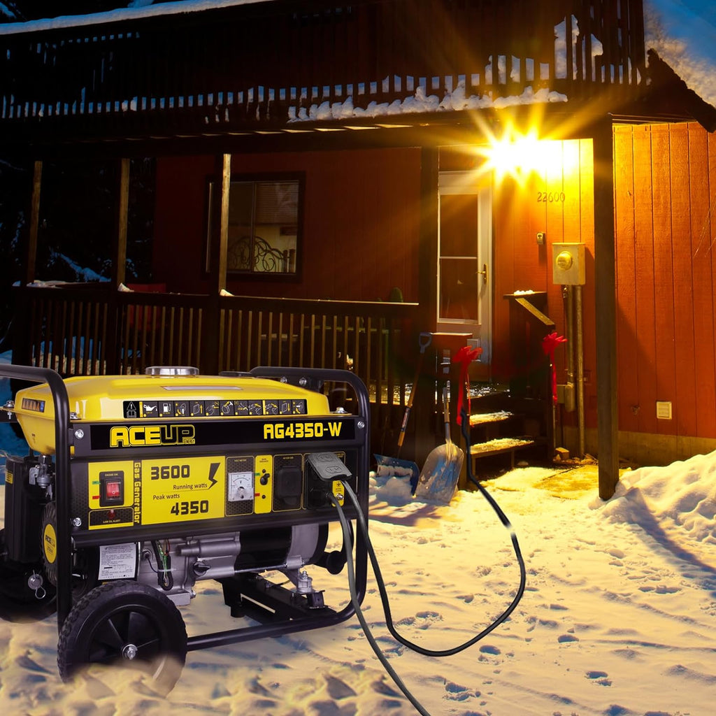 Aceup Energy AG4350W Portable Generator 3600/4350W Gas Powered 30A CARB with Wheel Kit New