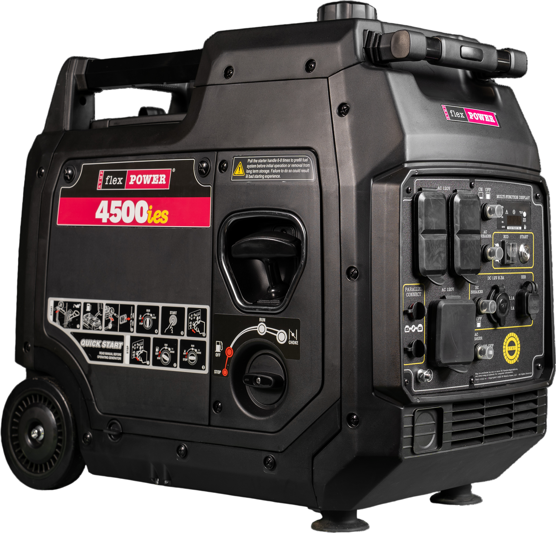 RVMP Flex Power 4500ies 4500W Portable Generator Dual Fuel Gas Propane 30A Inverter Electric Start New