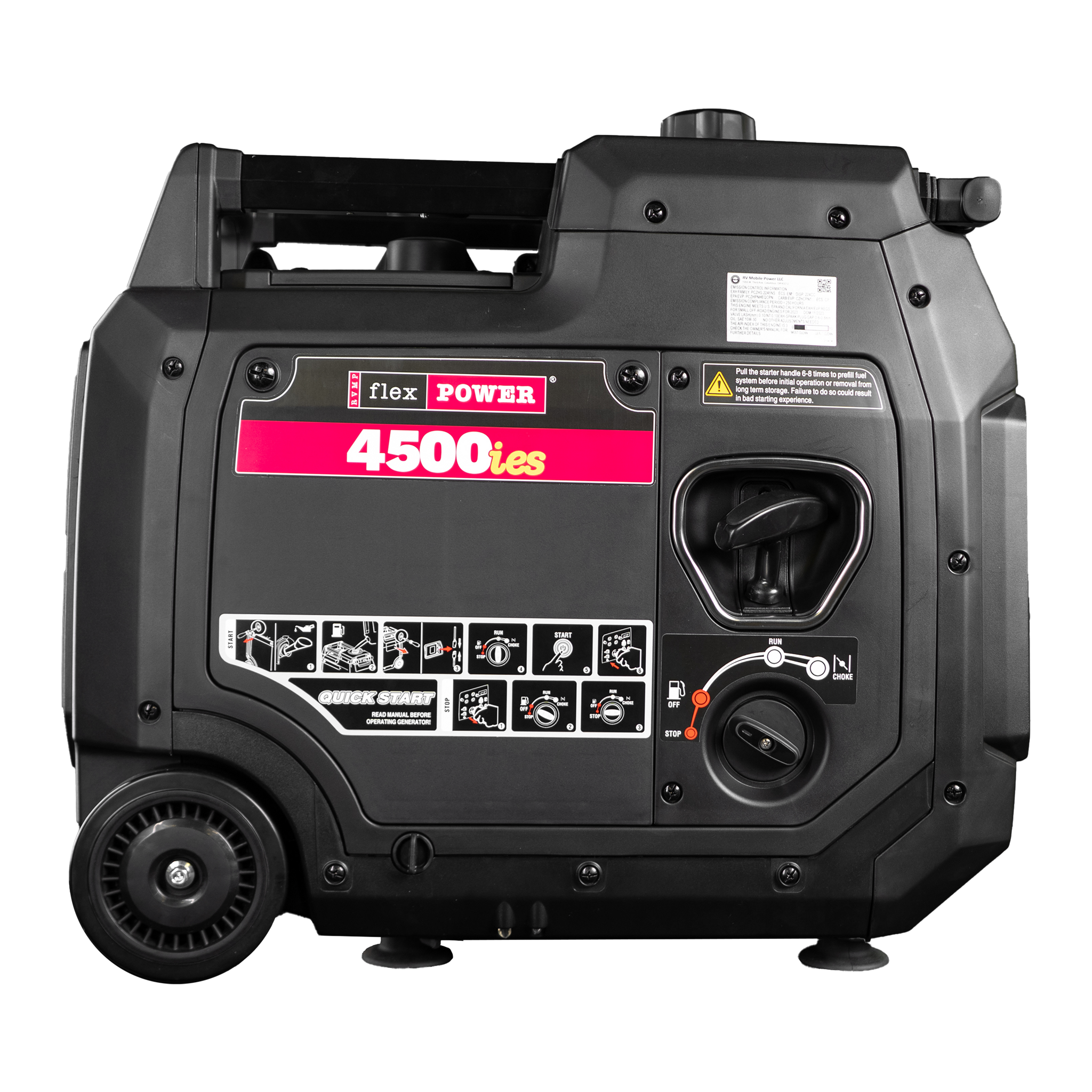 RVMP Flex Power 4500ies 4500W Portable Generator Dual Fuel Gas Propane 30A Inverter Electric Start New