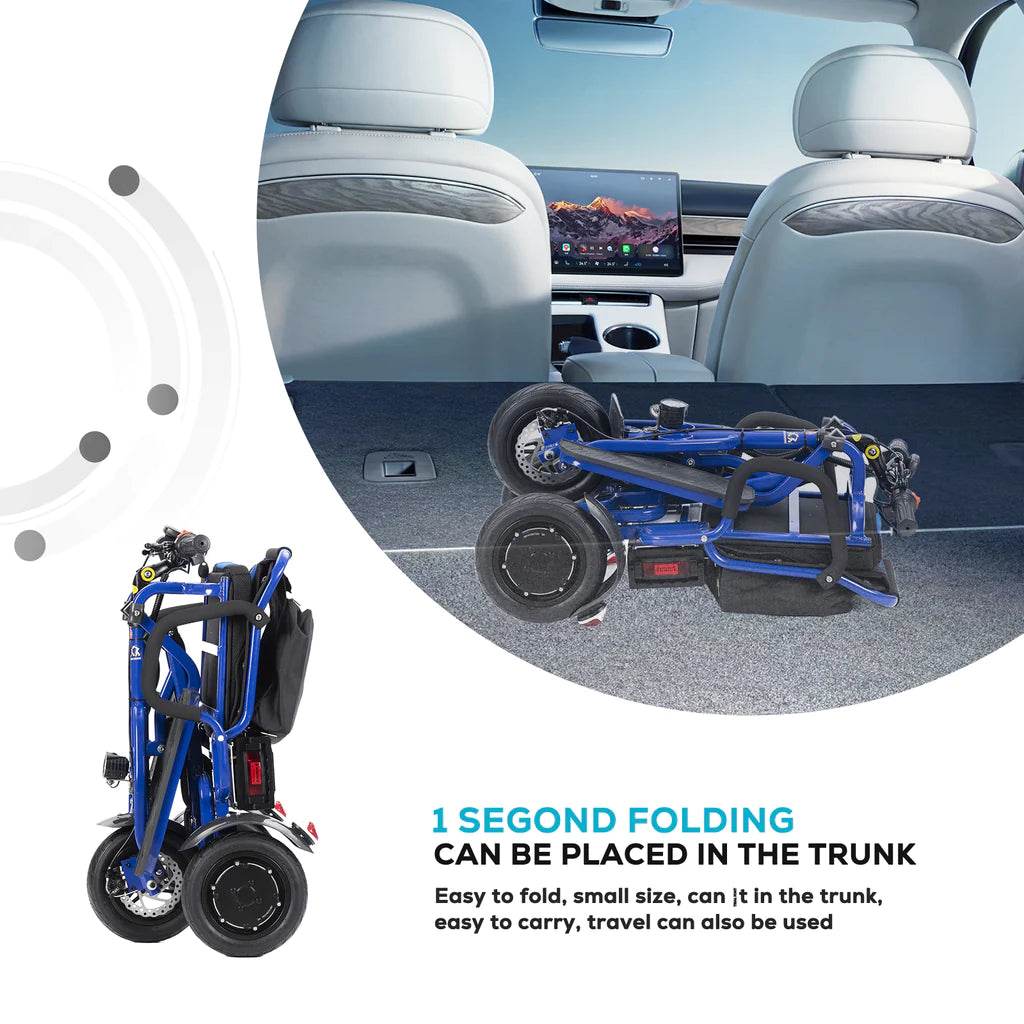 Alton Culver Cougar Mobility Scooter 3-Wheel Foldable 25 Mile Range 12 MPH 48V 500W New