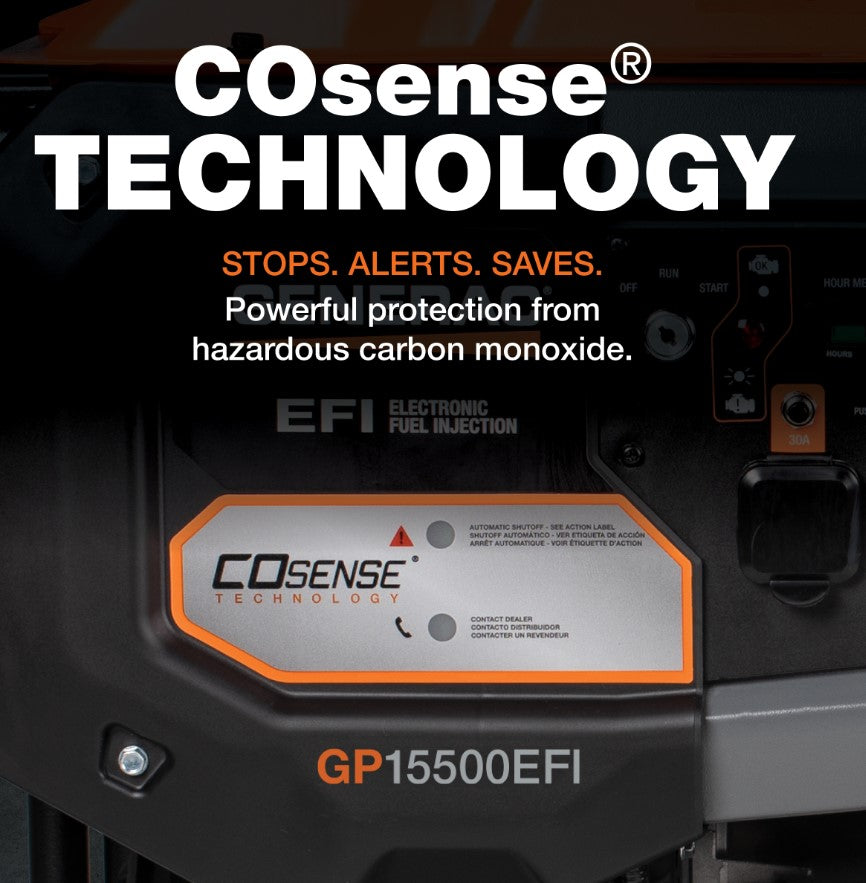 Generac GP15500EFI 15500W/19300W Generator Gas 50A COSense Electric Start 7705 New