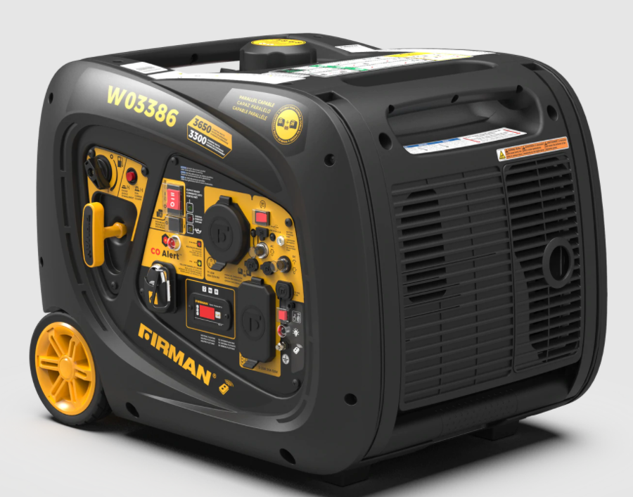 Firman W03386 3300W/3650W Gas Electric Start Parallel Ready Inverter Generator With CO Alert New
