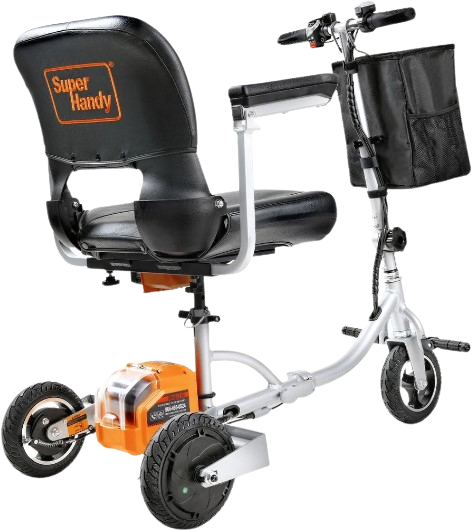 Super Handy GCAT021 Folding Mobility Scooter Plus with 3-Wheels Long Range 48V Brushless Motor and Extra Battery New Canada Only