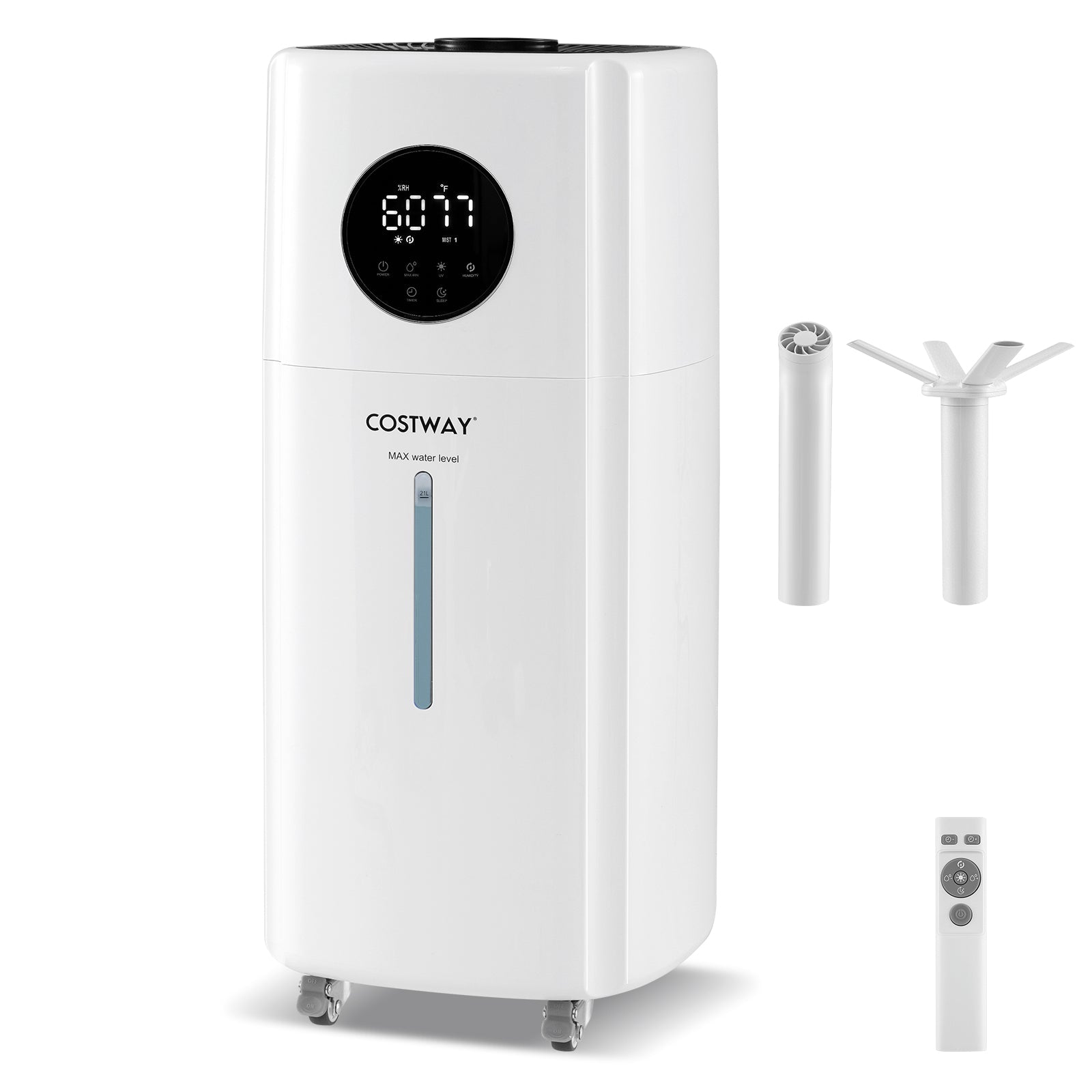 Costway 5.5Gal Whole House Humidifier 360° Nozzles Power-Off Memory 782964531 New