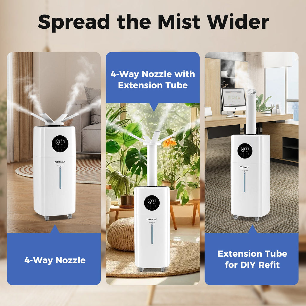 Costway 5.5Gal Whole House Humidifier 360° Nozzles Power-Off Memory 782964531 New