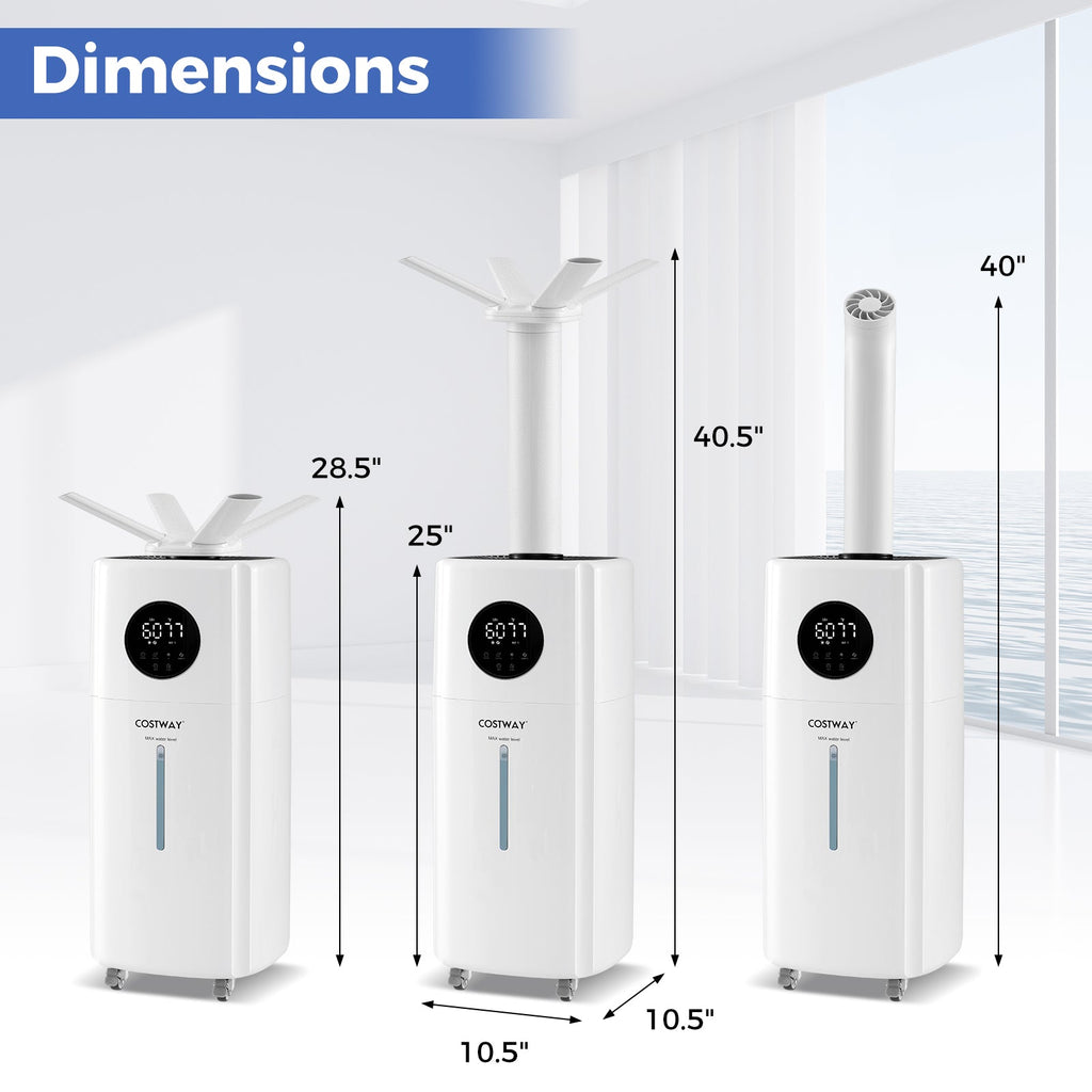 Costway 5.5Gal Whole House Humidifier 360° Nozzles Power-Off Memory 782964531 New