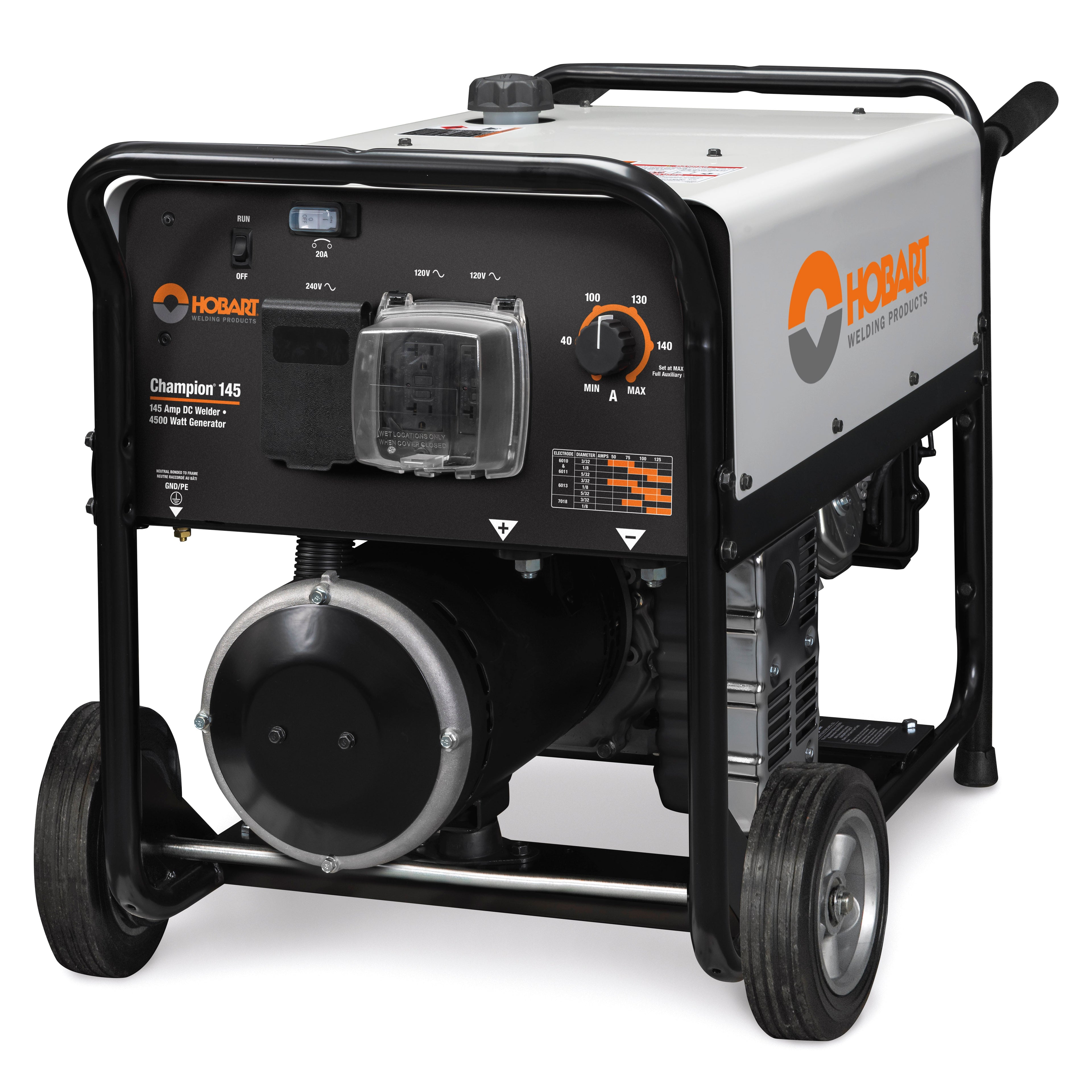 Hobart 500563 Champion 145 Arc Briggs & Stratton 4500W AC and 145A DC Stick Welder Generator Combo Manufacturer RFB