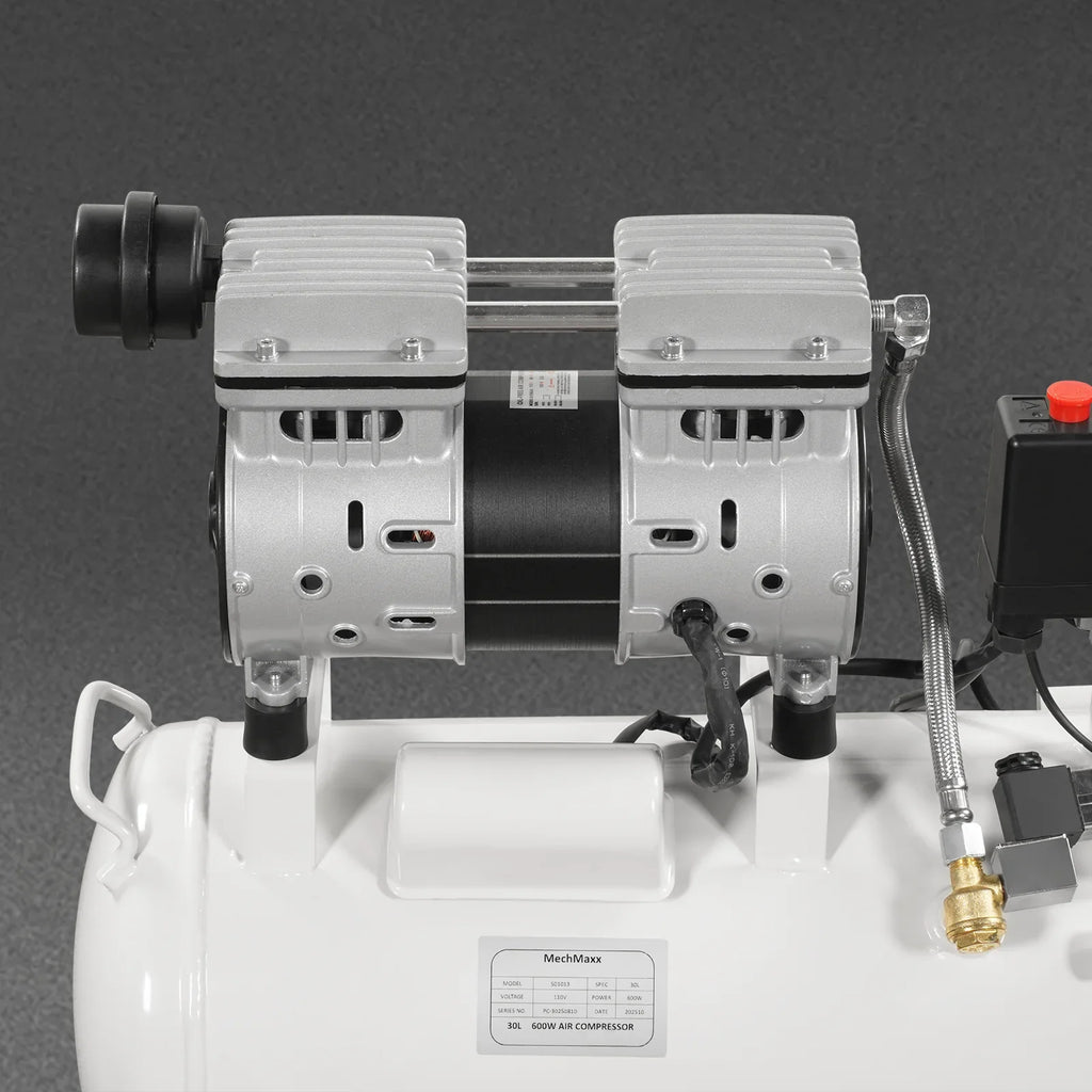MechMaxx PC-30 Air Compressor 8 Gallon 600W 110V Oil-Free Quiet Electric Air Pump 0.7MPa 40L/min New