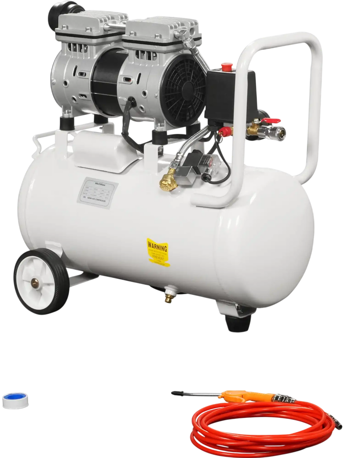 MechMaxx PC-30 Air Compressor 8 Gallon 600W 110V Oil-Free Quiet Electric Air Pump 0.7MPa 40L/min New