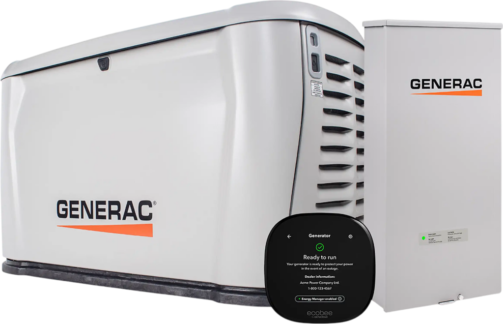 Generac 7329 28kW Standby Generator Propane Natural Gas 1 Phase 240V w/ 200A Automatic Transfer Switch New